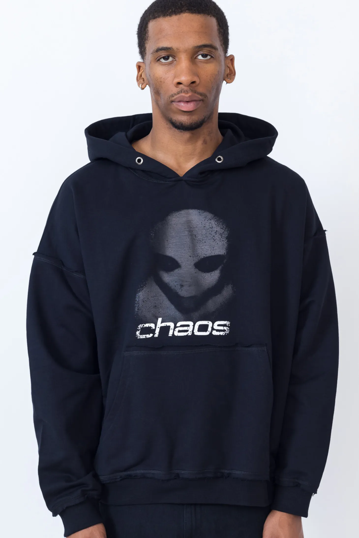 Bluza Z Kapturem Chaos Alien Distressed