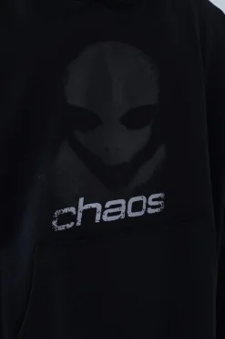 Bluza Z Kapturem Chaos Alien Distressed