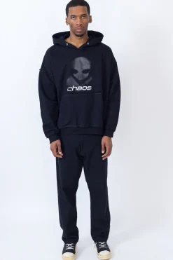 Bluza Z Kapturem Chaos Alien Distressed