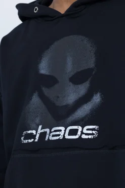 Bluza Z Kapturem Chaos Alien Distressed