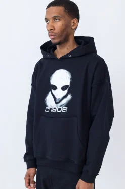 Bluza Z Kapturem Chaos Alien Distressed