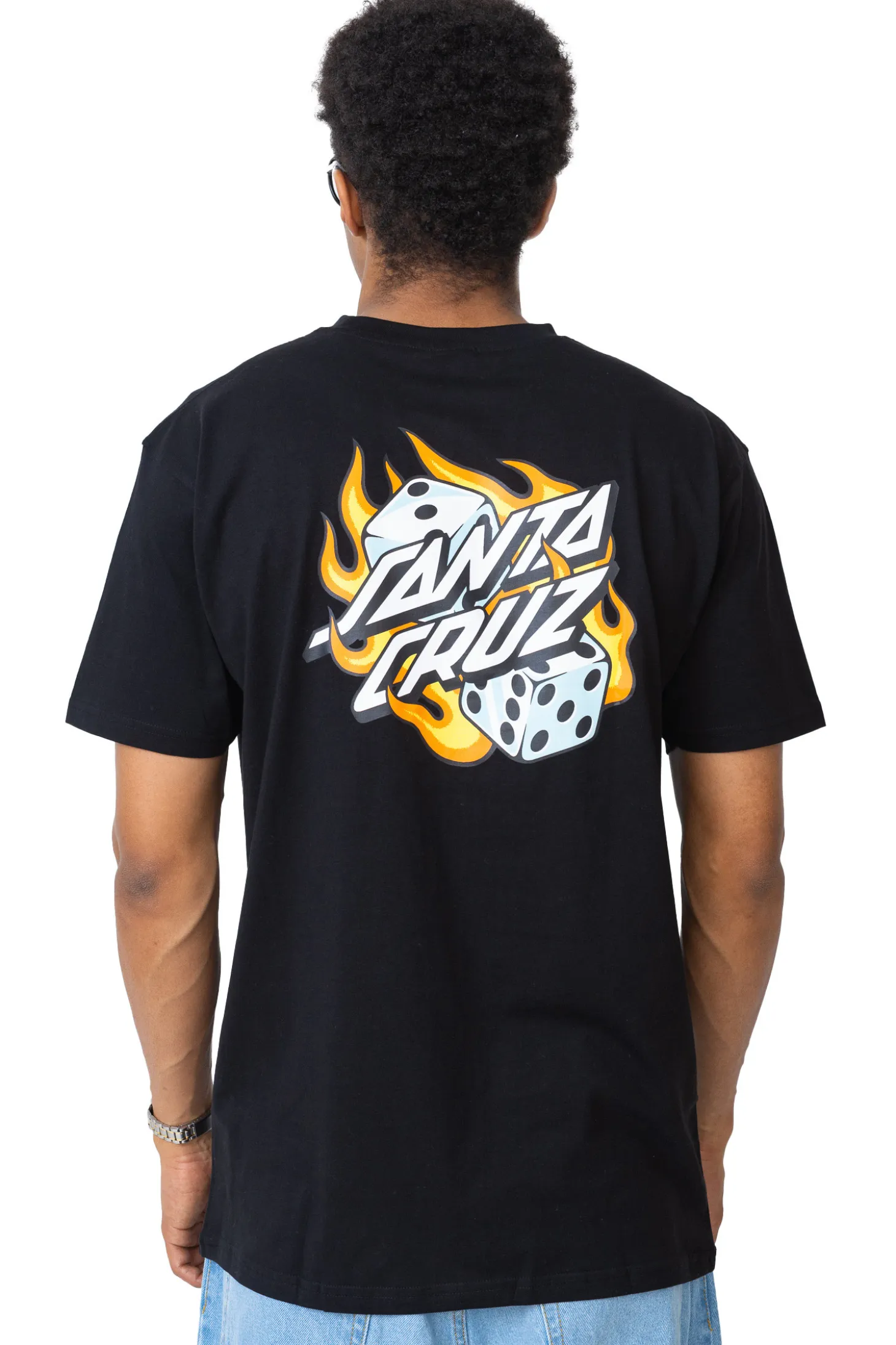 Koszulka Santa Cruz Flaming Dice Dot Chest