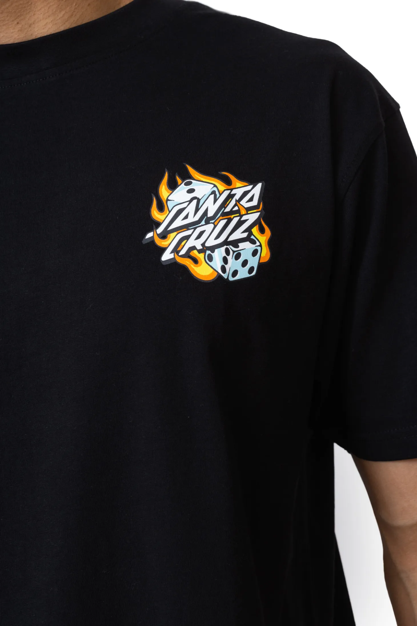 Koszulka Santa Cruz Flaming Dice Dot Chest
